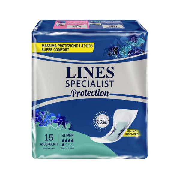 immagine-1-lines-assorbenti-lines-specialist-protection-super-15-pz-ean-8001480503960