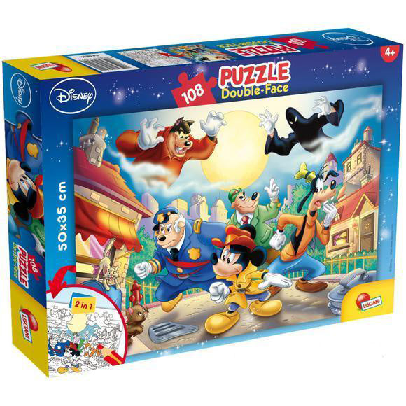 immagine-1-lisciani-puzzle-double-face-plus-108-mickey-mouse-detective-ean-8008324048021