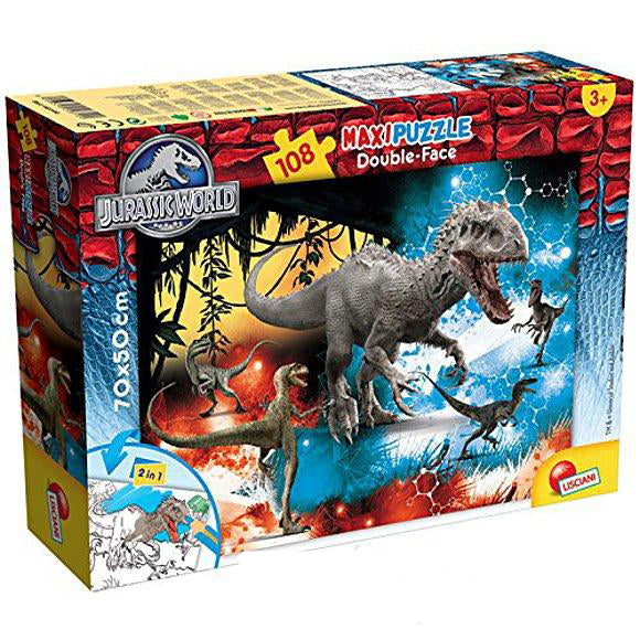 immagine-1-lisciani-puzzle-double-face-supermaxi-108-jurassic-48663-ean-8008324048663