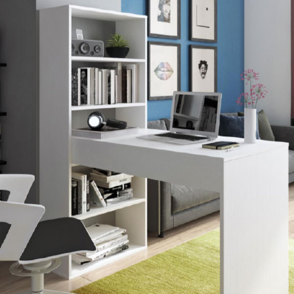 Scrivania E Libreria Artis 95x53x73cm 24x53x140cm