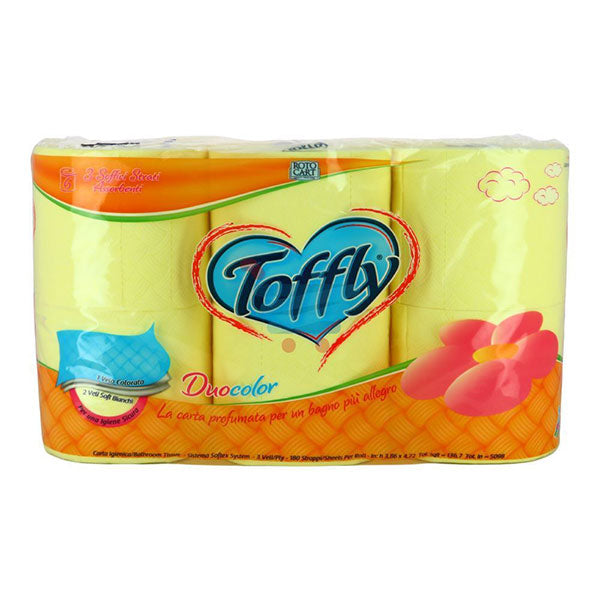 immagine-1-roto-cart-carta-igienica-6-rotoli-toffly-gialla-3-veli-ean-8002904116018