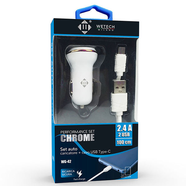 immagine-1-wetech-adattatore-auto-24a-usb-cavo-usb-c-ean-8033065770290