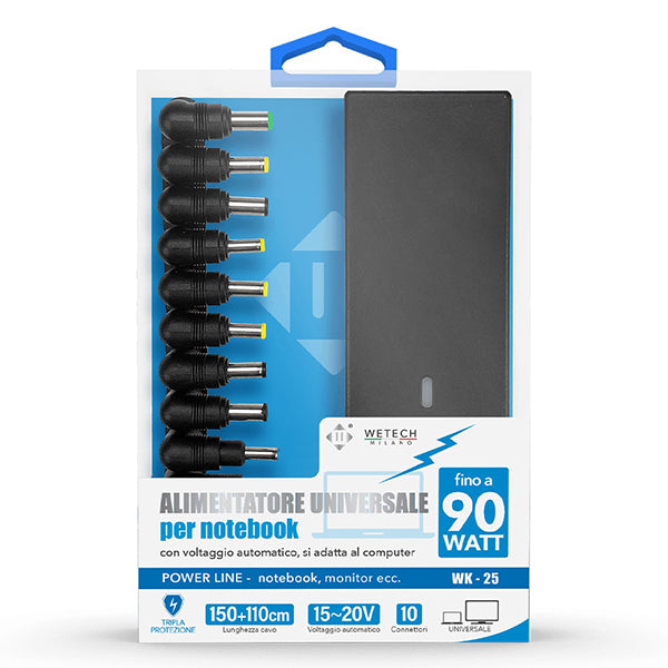 immagine-1-wetech-alimentatore-universale-10-pz-90w.1520v-wk25-ean-8033065778685