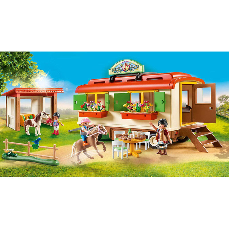 immagine-2-playmobil-playmobil-country-ranch-dei-pony-con-roulotte-ean-4008789705105