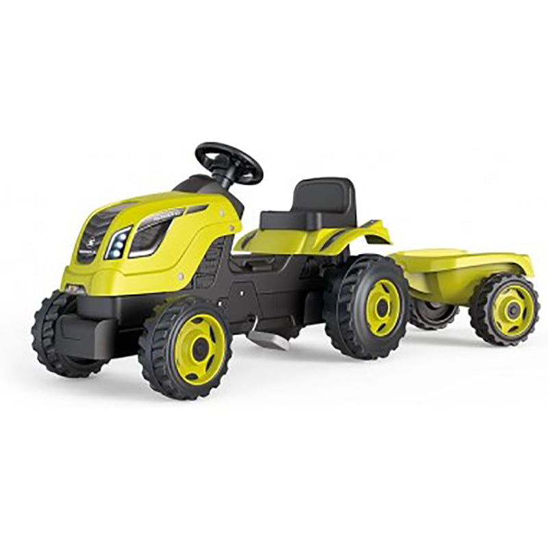 immagine-2-smoby-trattore-farmer-xl-verde-con-rimorchio-ean-3032167101303